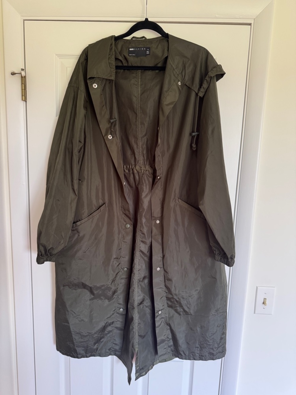 ASOS Olive Green Lightweight Trench size us 6 tall